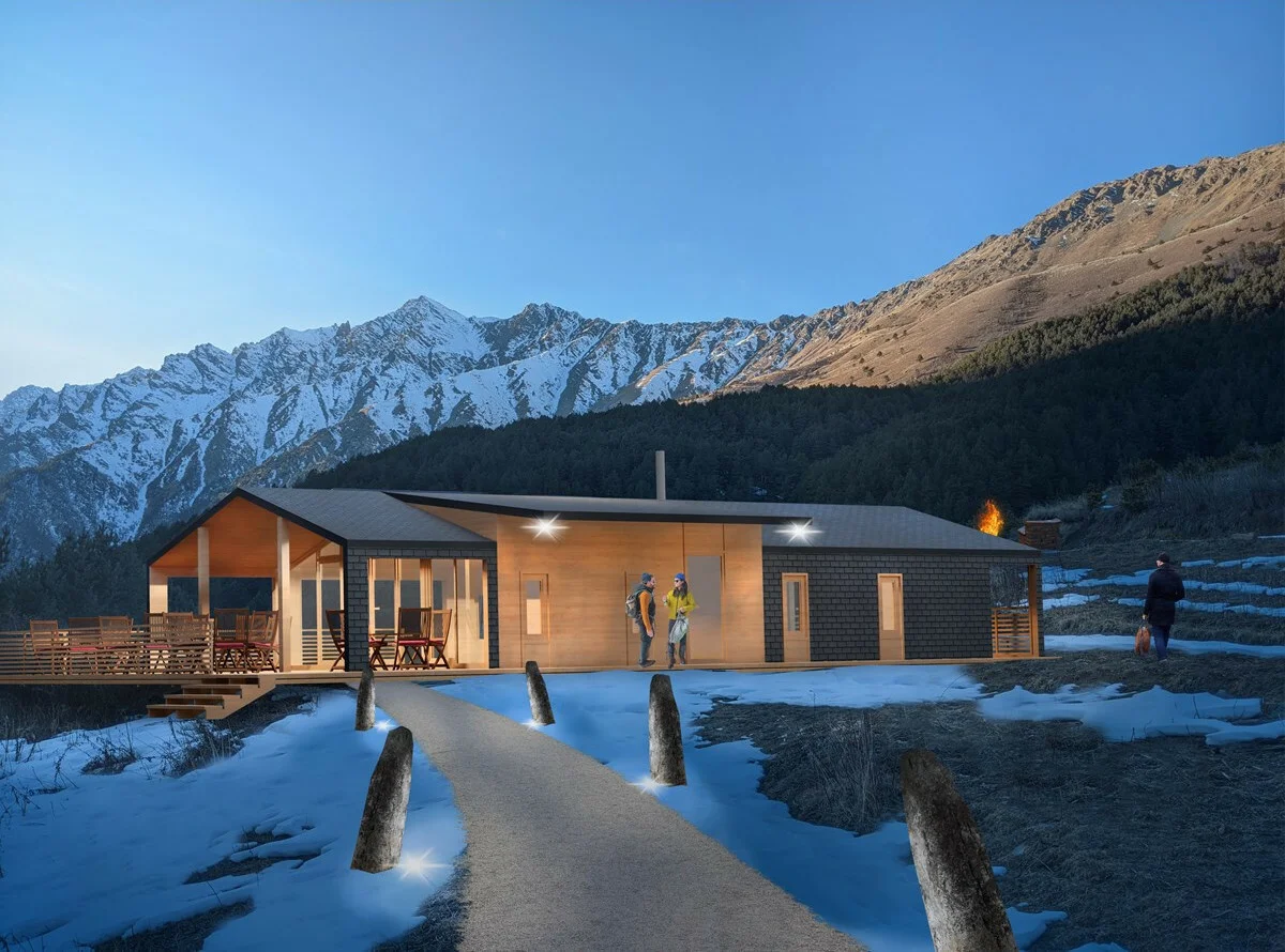 3D projektovanje glamping objekta u planinskom okruženju